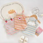 【66-90cm】ロンパース ベビー 可愛い ボーダー カラフル - 画像 (3)
