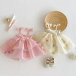 【73-120cm】ワンピース ベビー 女の子 カラフル ふんわり チュール - 画像 (2)