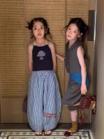 【90-150cm】ベスト or パンツ 女の子 カートゥーン チェック柄 - 画像 (5)