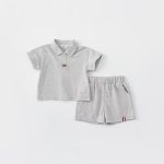 【80-120cm】セットアップ ベビー 男の子 POLOネック