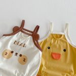 【66-90cm】ロンパース ベビー キュート キャミ 動物柄 - 画像 (8)