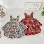 【73-100cm】セットアップ ベビー おしゃれ チェック柄 お出かけに - 画像 (3)