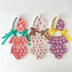 【66-100cm】水着 フラワー スイムウェア&帽子