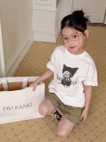 【90-160cm】半袖Ｔシャツ 女の子 ねこ柄 可愛い カジュアル - 画像 (4)