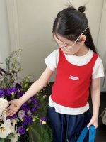 【100-170cm】ベスト or 半袖Ｔシャツ 女の子 韓国風 レイヤード - 画像 (4)