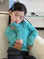 【100-170cm】ニット トップス 女の子 韓国風 おしゃれ トレンド - 画像 (6)