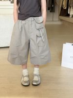 【100-170cm】ワイドパンツ キッズ 七分丈 韓国風 ゆったり - 画像 (9)