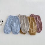 【73-120cm】パンツ ベビー 男女兼用 無地 ナチュラル 通気性抜群 - 画像 (3)