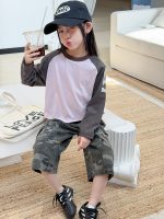 【100-170cm】長袖Ｔシャツ 女の子 配色 カジュアル 合わせやすい - 画像 (7)