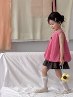 【90-140cm】キュロット 女の子 ガーリー ドット柄 韓国風 - 画像 (5)