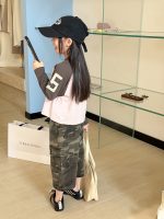 【100-170cm】長袖Ｔシャツ 女の子 配色 カジュアル 合わせやすい - 画像 (8)
