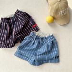 【80-130cm】ショートパンツ 女の子 ストライプ カジュアル - 画像 (6)