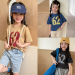 【80-130cm】半袖Ｔシャツ 女の子 プリント ルーズ