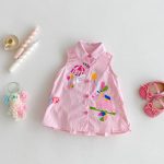 【73-100cm】ワンピース ベビー 蝶結び キャラクター