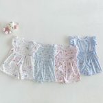 【73-120cm】セットアップ ベビー 女の子 花柄 チェック柄 - 画像 (4)