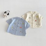 【73-120cm】半袖シャツ or パンツ ベビー 男の子 前開き プリント - 画像 (5)