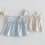【73-120cm】トップス ベビー 女の子 おしゃれ 花柄 フリルデザイン - 画像 (4)
