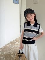 【100-170cm】ベスト or Ｔシャツ 女の子 ボーダー 通学・お出かけに - 画像 (7)