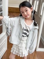 【100-170cm】UVカットアウター 女の子 軽量 フード付き リボン付き - 画像 (7)