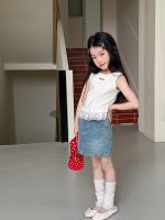 【100-170cm】ベスト 女の子 フリルデザイン シンプル - 画像 (3)