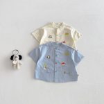 【73-120cm】半袖シャツ or パンツ ベビー 男の子 前開き プリント - 画像 (7)