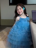 【90-150cm】ワンピース 女の子 おしゃれ ふんわり チュール - 画像 (5)