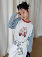 【100-170cm】長袖トップス 女の子 動物柄 カジュアル 配色 - 画像 (4)