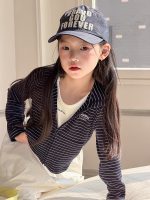 【100-160cm】アウター 女の子 ボーダー フード付き カジュアル - 画像 (8)