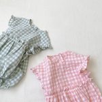 【66-90cm】ロンパース or セットアップ ベビー 韓国風 チェク柄 - 画像 (13)
