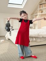 【100-170cm】ニット キャミワンピース 女の子 レイヤードしやすい - 画像 (3)