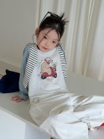 【100-170cm】長袖トップス 女の子 動物柄 カジュアル 配色 - 画像 (6)