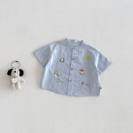 【73-120cm】半袖シャツ or パンツ ベビー 男の子 前開き プリント - 画像 (9)
