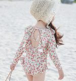【80-130cm】水着 長袖 UVカット 背中あき かわいい 女の子 スイムウェア - 画像 (5)