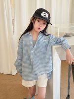 【100-170cm】シャツ 女の子 チェック柄 日焼け防止 - 画像 (7)