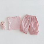 【73-120cm】ベスト or パンツ ベビー 女の子 無地 おしゃれ フリルデザイン - 画像 (10)