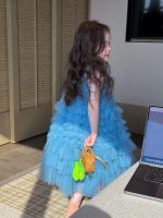 【90-150cm】ワンピース 女の子 おしゃれ ふんわり チュール - 画像 (3)