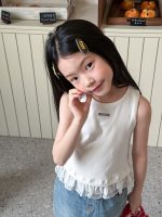 【100-170cm】ベスト 女の子 フリルデザイン シンプル - 画像 (4)