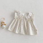 【73-120cm】トップス ベビー 女の子 おしゃれ 花柄 フリルデザイン - 画像 (6)