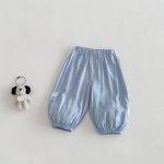 【73-120cm】パンツ ベビー 男女兼用 無地 ナチュラル 通気性抜群 - 画像 (8)