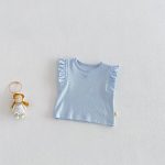 【73-120cm】ベスト or パンツ ベビー 女の子 無地 おしゃれ フリルデザイン - 画像 (13)