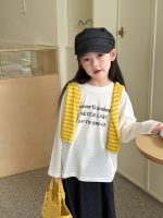 【100-170cm】長袖トップス 女の子 英字プリント 日焼け防止 - 画像 (9)