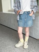 【100-170cm】デニムスカート 女の子 おしゃれ 定番 カジュアル - 画像 (3)