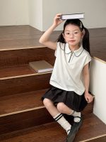 【100-170cm】ポロシャツ風Tシャツ 女の子 シンプル さわやか - 画像 (10)