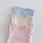【73-120cm】ベスト or パンツ ベビー 女の子 無地 おしゃれ フリルデザイン - 画像 (18)