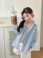 【100-170cm】シャツ 女の子 チェック柄 日焼け防止