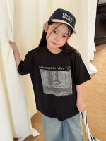 【90-160cm】半袖Ｔシャツ 女の子 トレンド ストリート プリント - 画像 (7)