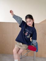 【100-170cm】長袖トップス 女の子 カートゥーン レイヤード風 - 画像 (4)