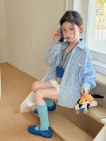 【100-170cm】シャツ 女の子 チェック柄 日焼け防止 - 画像 (8)