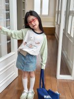 【100-170cm】長袖トップス 女の子 動物柄 カジュアル 配色 - 画像 (5)