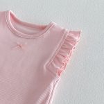 【73-120cm】ベスト or パンツ ベビー 女の子 無地 おしゃれ フリルデザイン - 画像 (20)